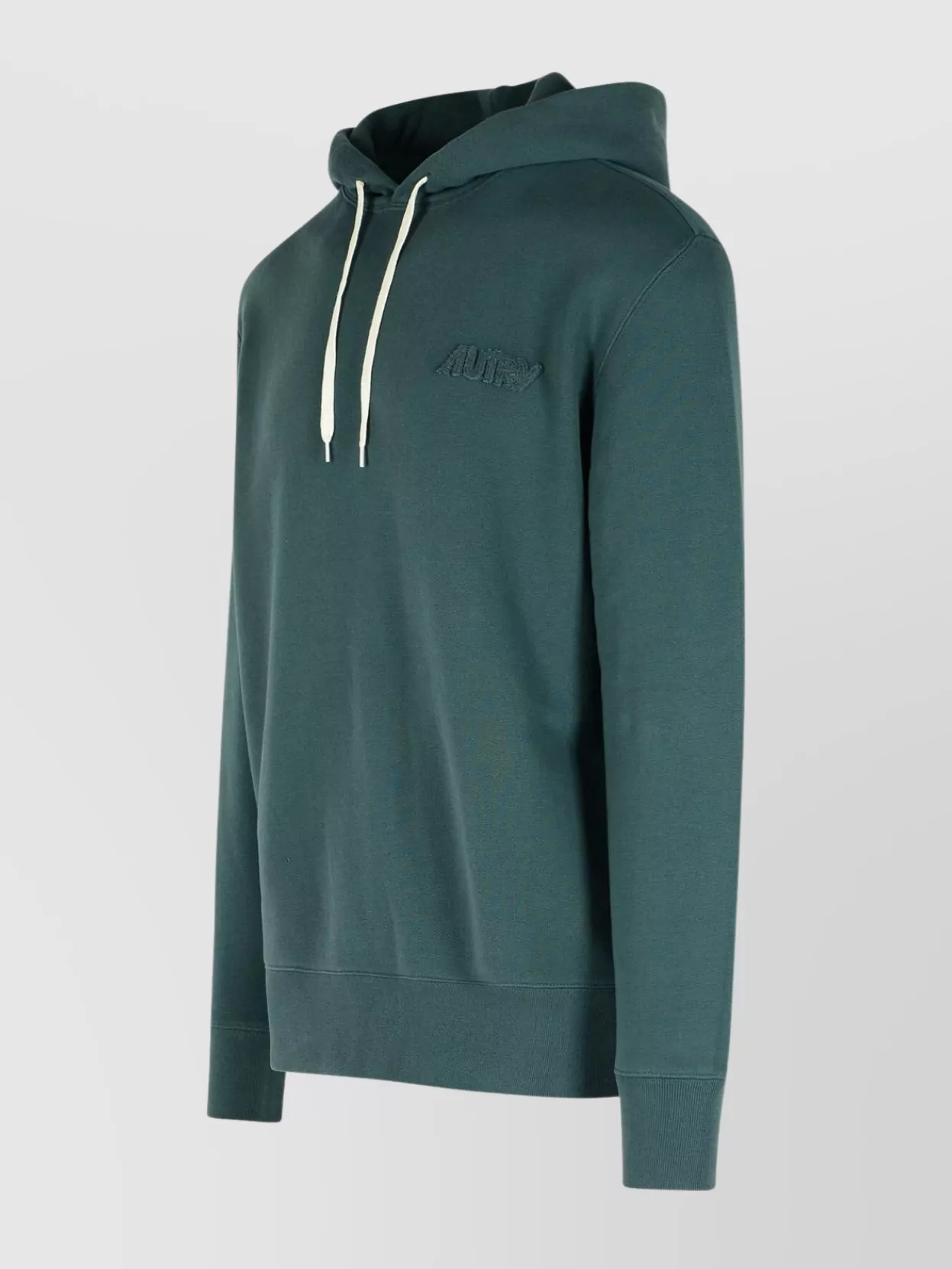 Autry Hooded Cotton Sweatshirt With Ribbed Finish