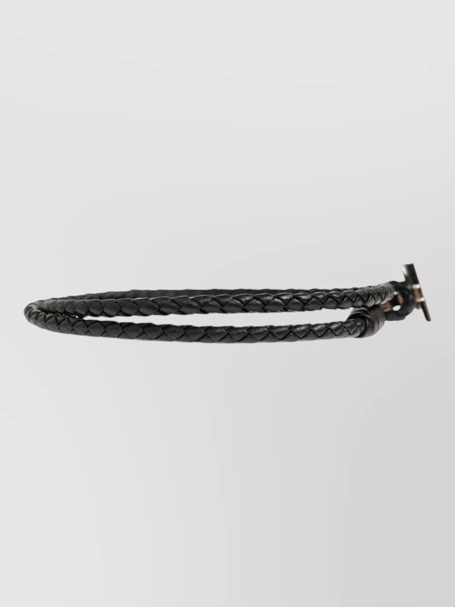 Tom Ford Braided Leather Wrap Bracelet