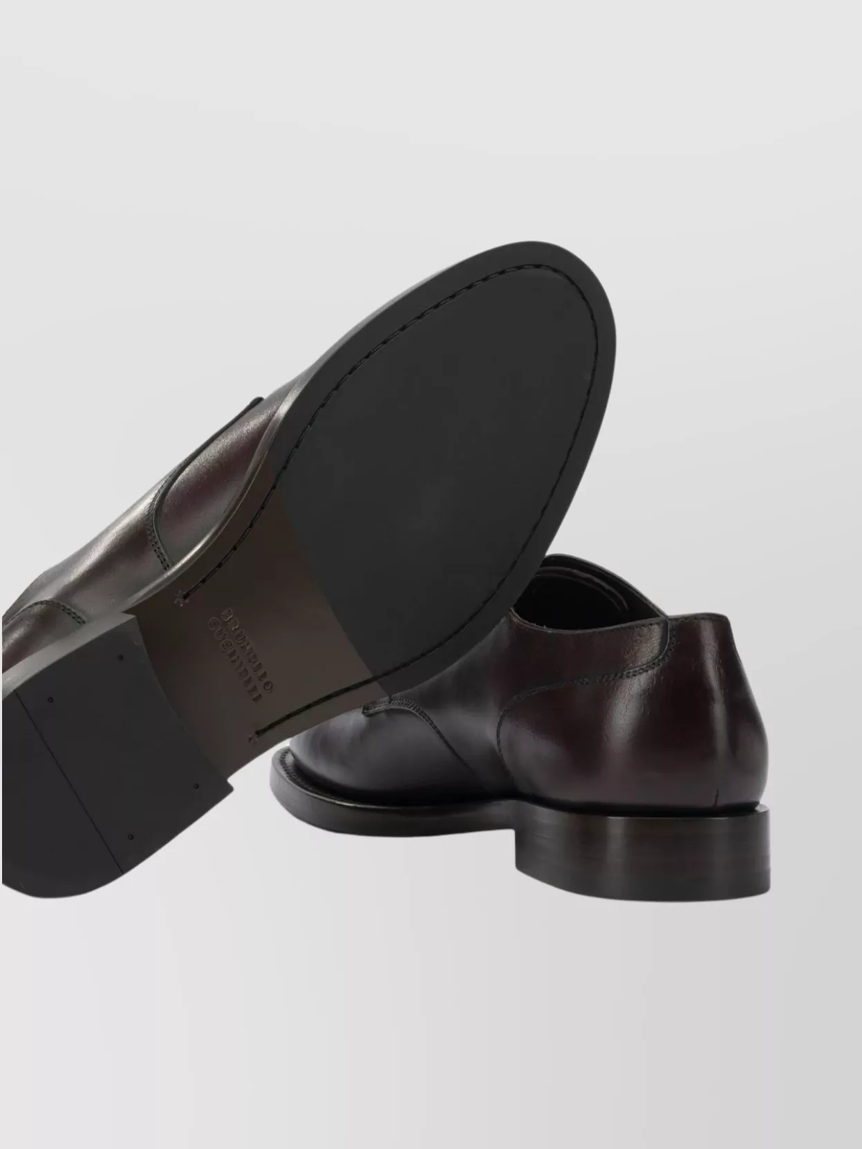 Brunello Cucinelli Round Toe Lace-Up Shoes With Stacked Heel