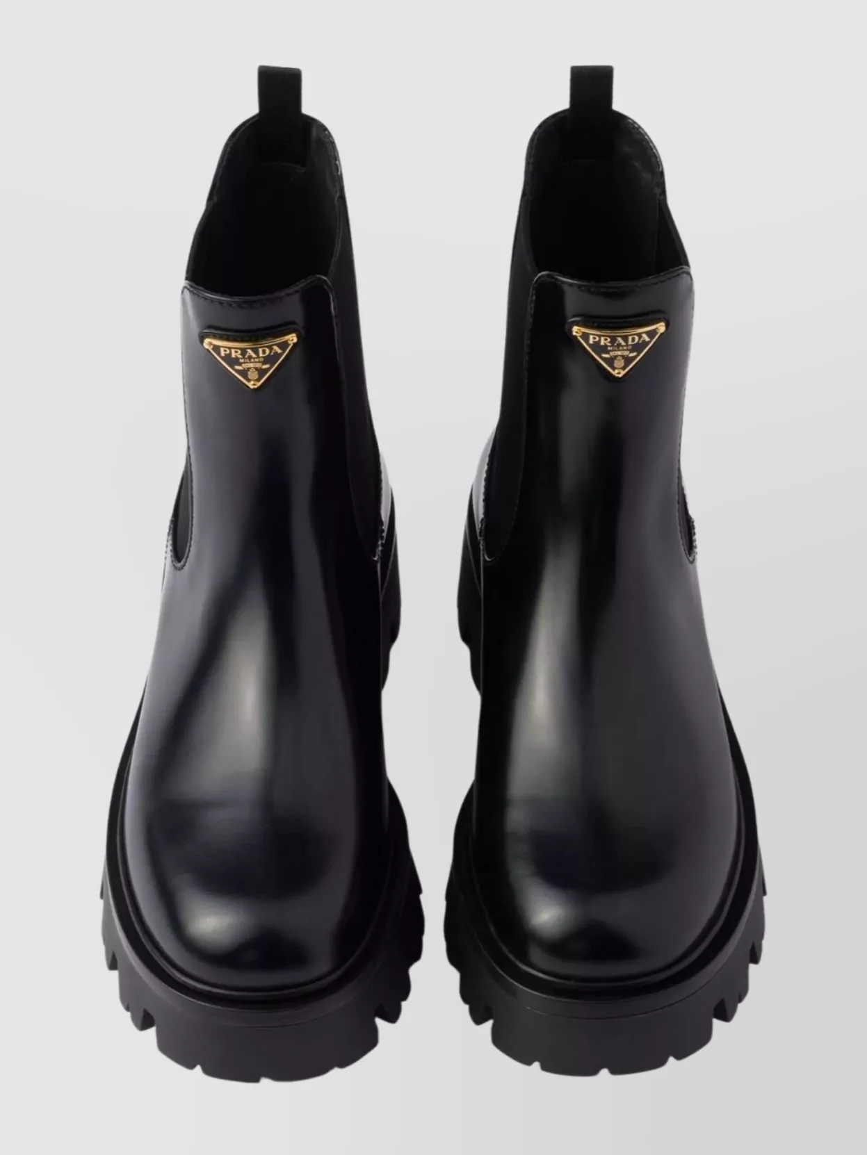 Prada Ankle Boots With Chunky Sole And Pull Tabs