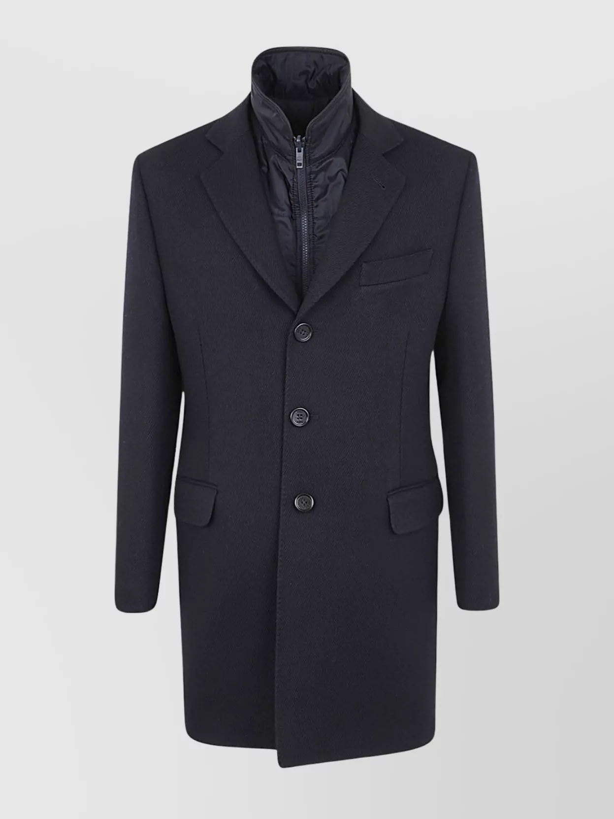 Fay Double-breasted Stretch Coat In Multi