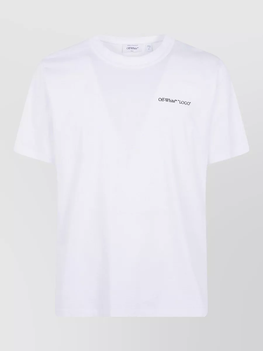 Off-White logo quote regular cotton short-sleeve t-shirt