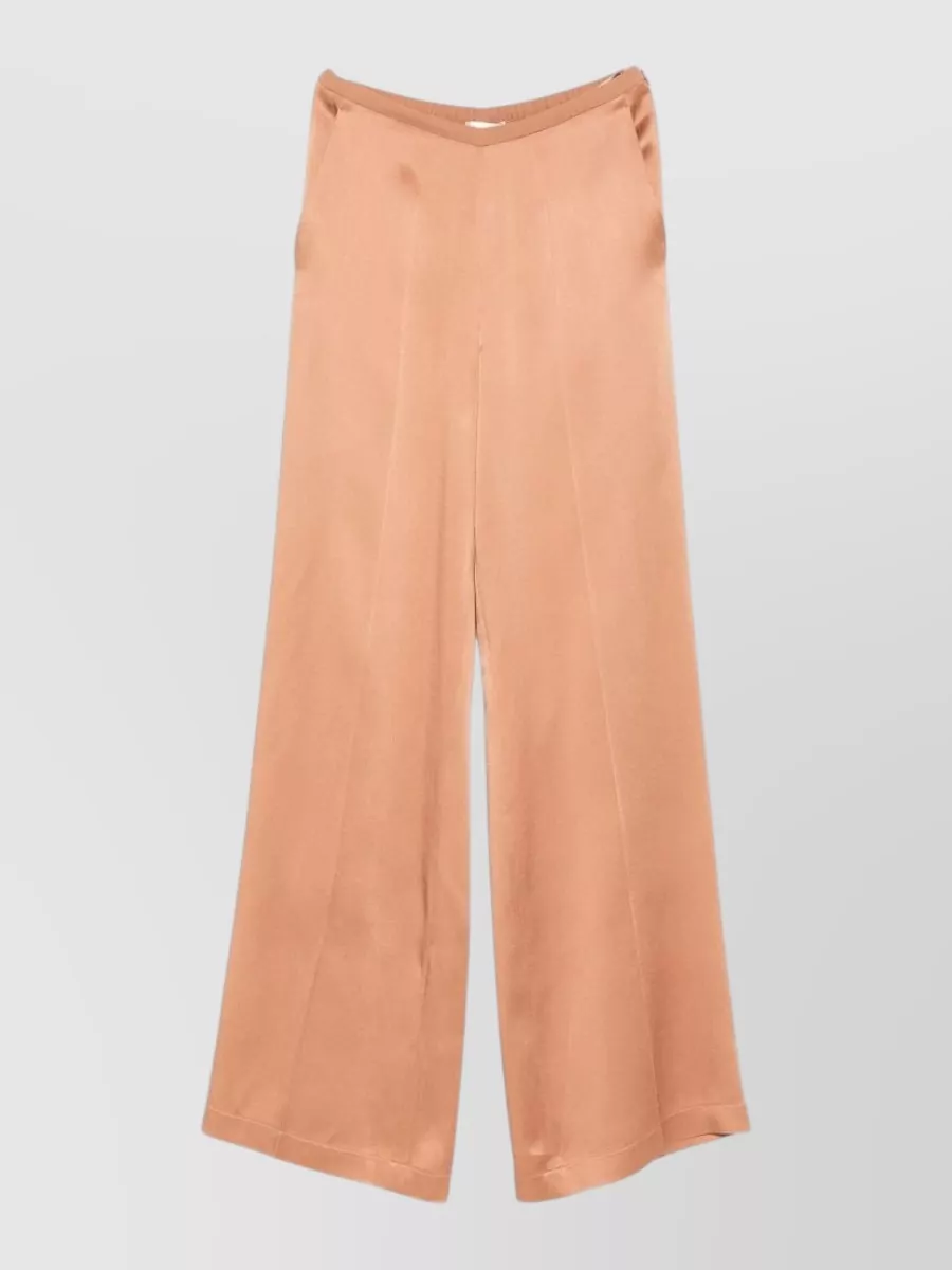 Forte Forte high-rise satin wide-leg suit trousers