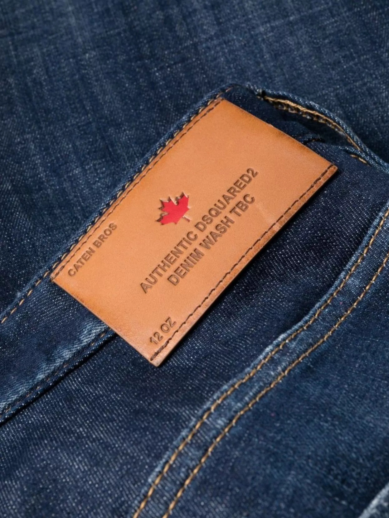 Dsquared2 Distressed Five-Pocket Jeans Leather Patch