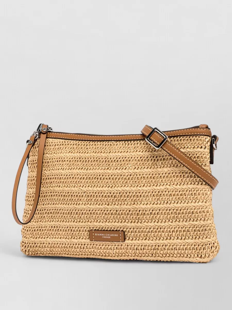 Gianni Chiarini Marcella Clutch Bag Woven Texture Strap