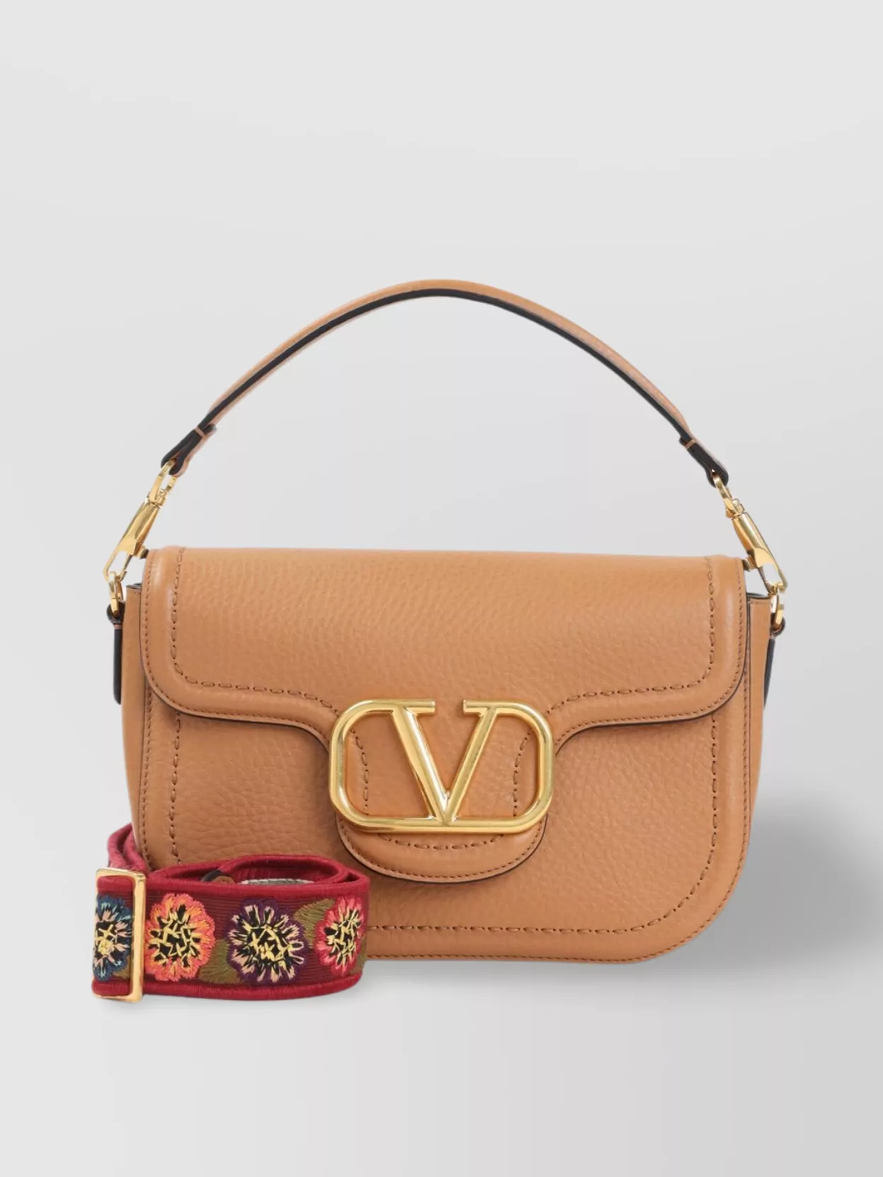 Valentino Garavani Alltime Leather Shoulder Bag