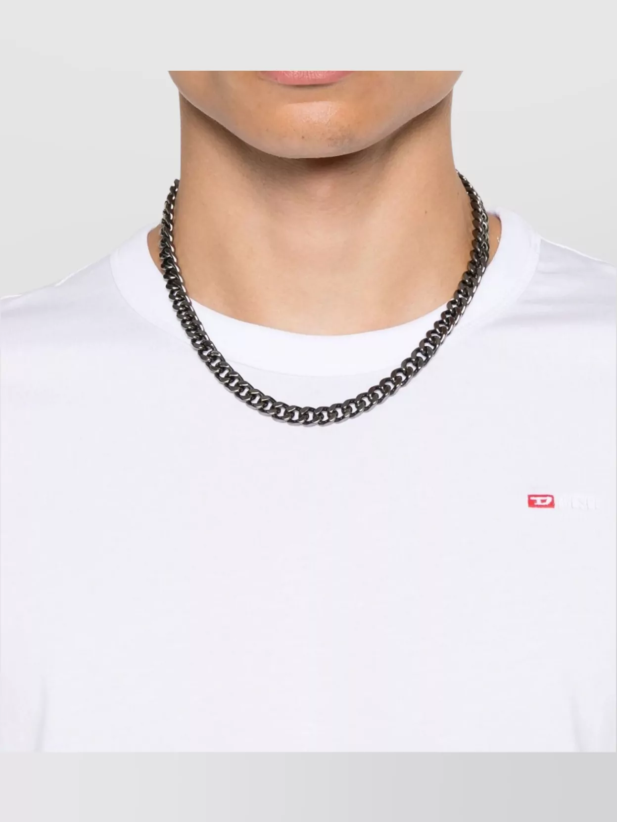 Diesel Crew Neck Short Sleeve Straight Hem T-Shirt