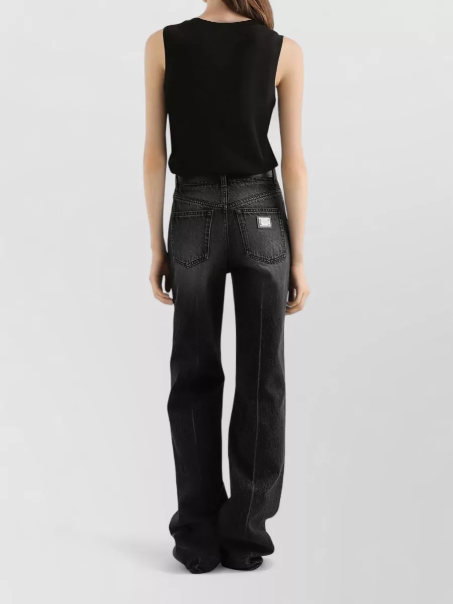 Dolce&Gabbana Wide Leg Trousers Five Pocket Belt Loops