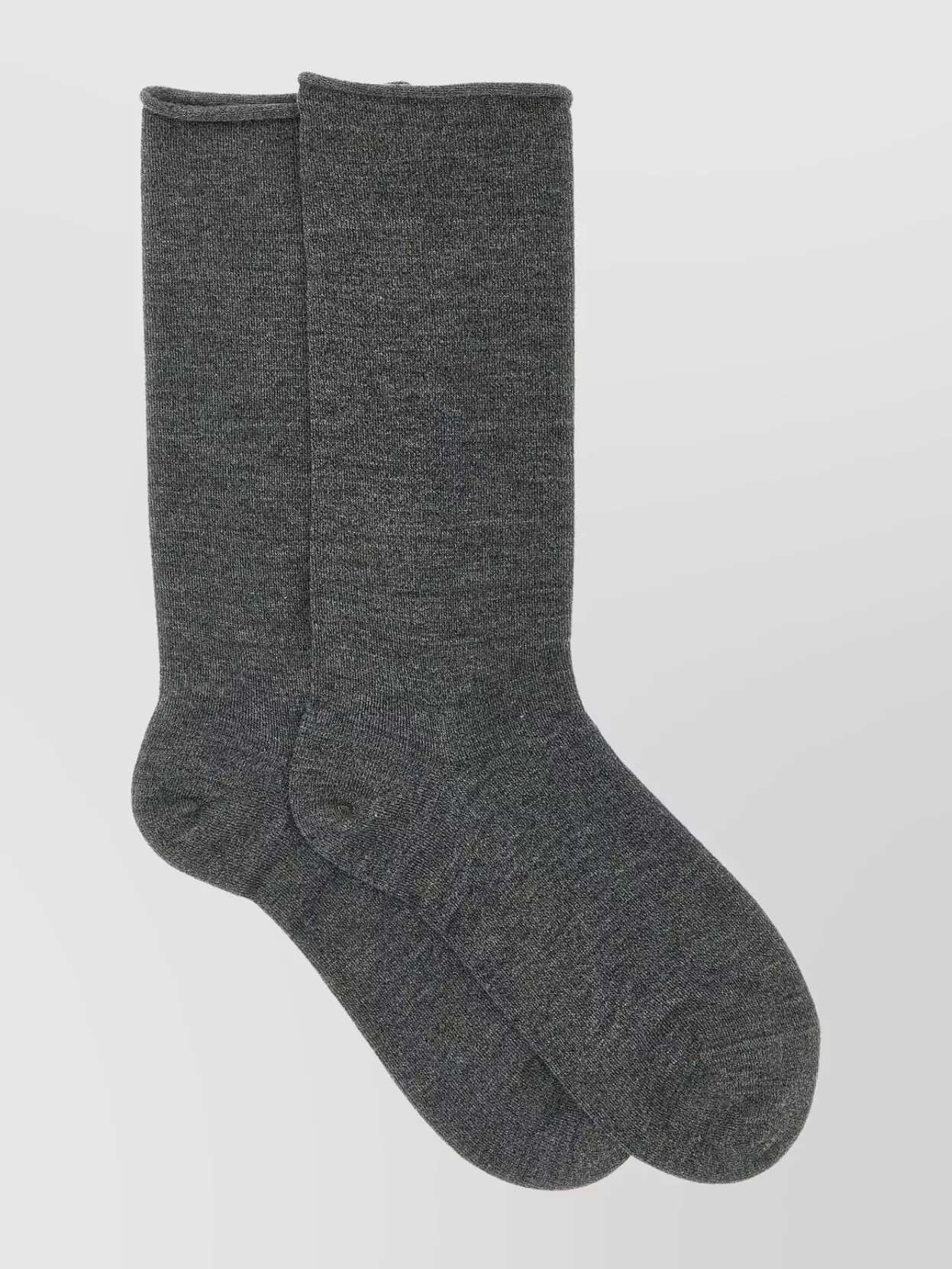 Brunello Cucinelli Cashmere Knit Mid-calf Length Socks In Gray
