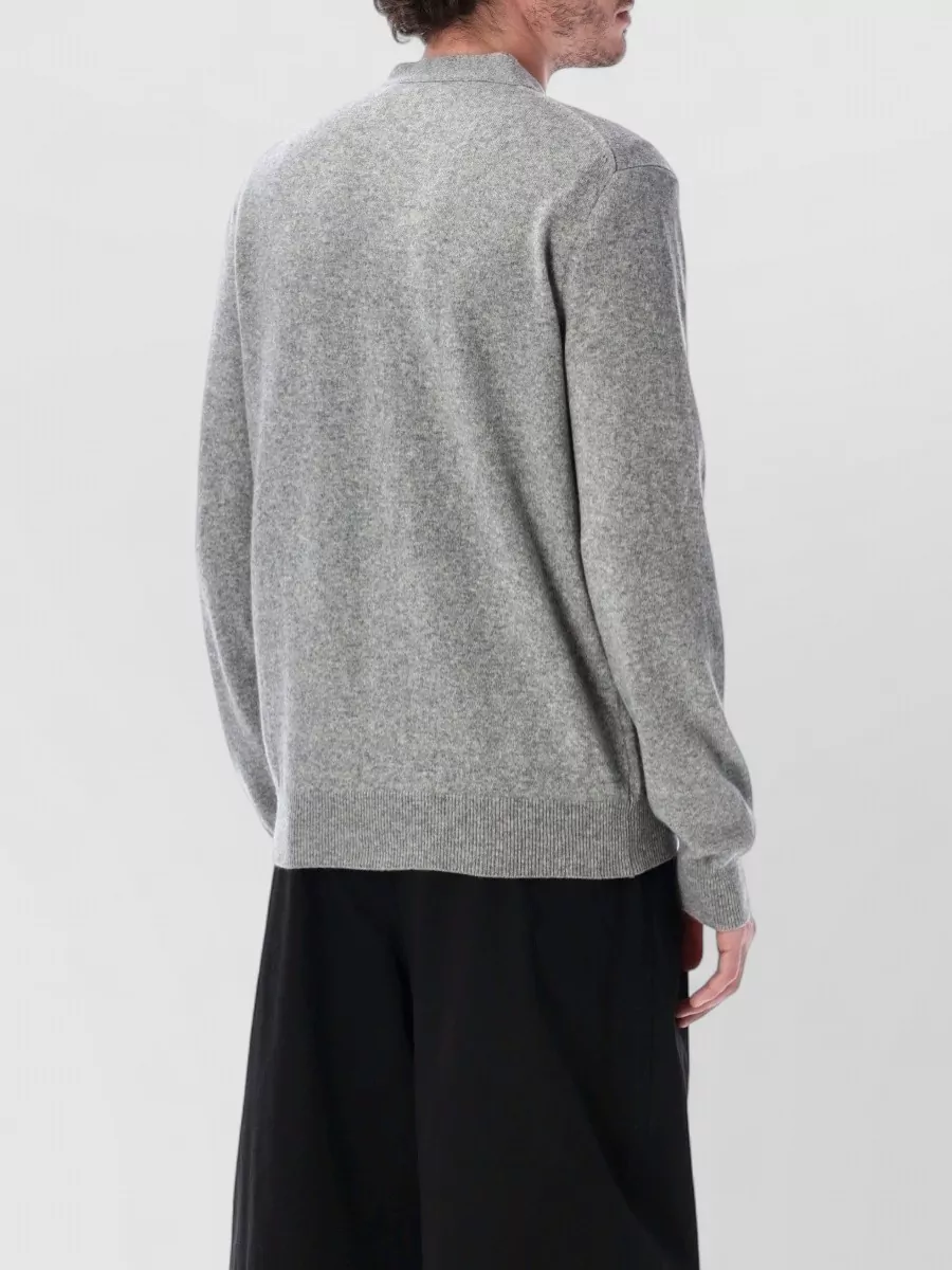Comme Des Garçons Play Fine-Knit V-Neck Wool Cardigan