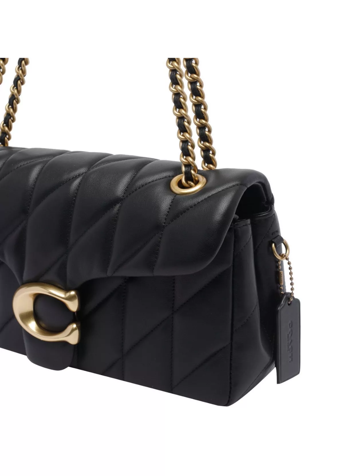 Coach Tabby 20 Quilted Black Leather Shoulder Bag