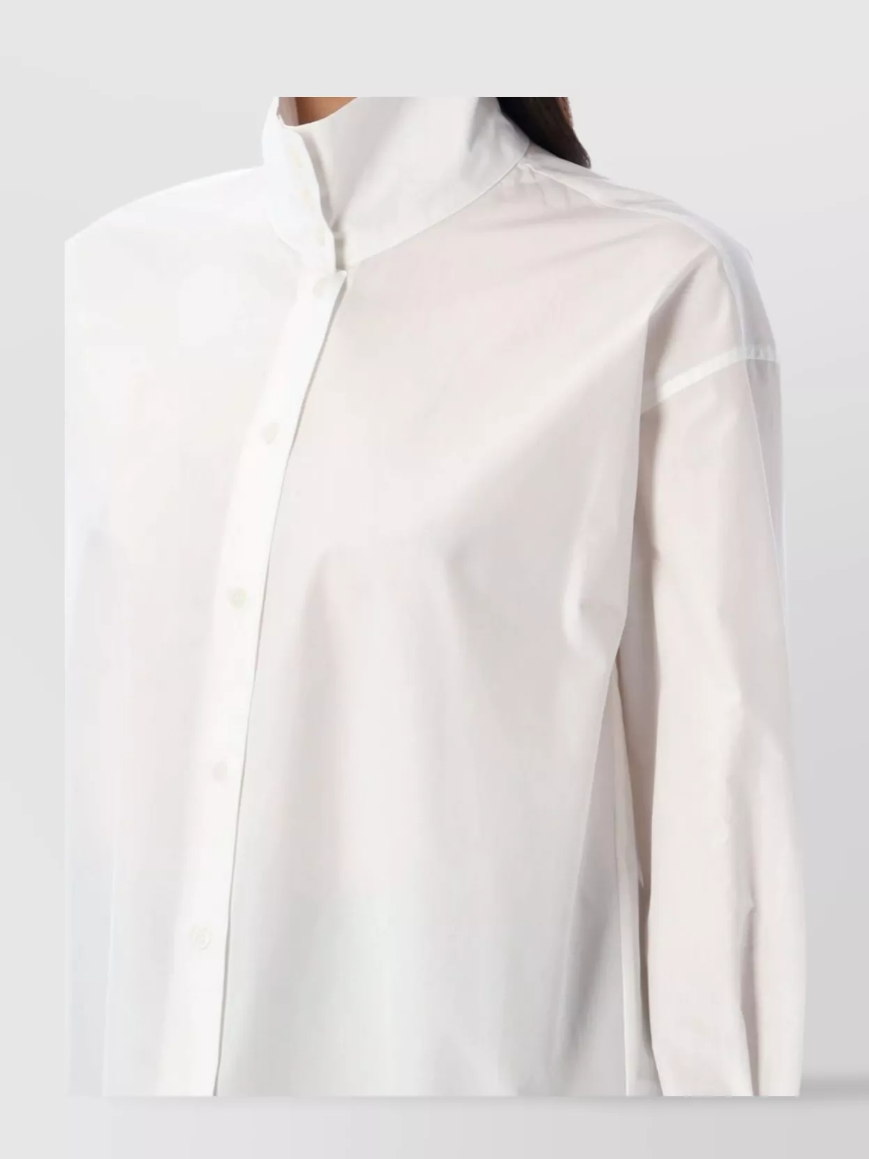 Fabiana Filippi Structured High Neck Shirt With Buttoned Cuffs