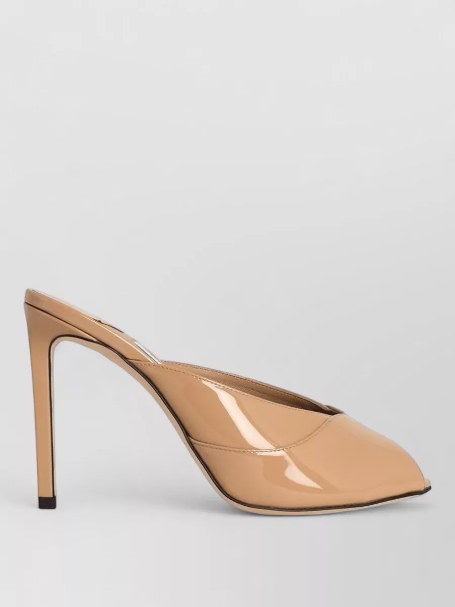 Jimmy Choo Brigitte Leather Mules Patent Open Toe