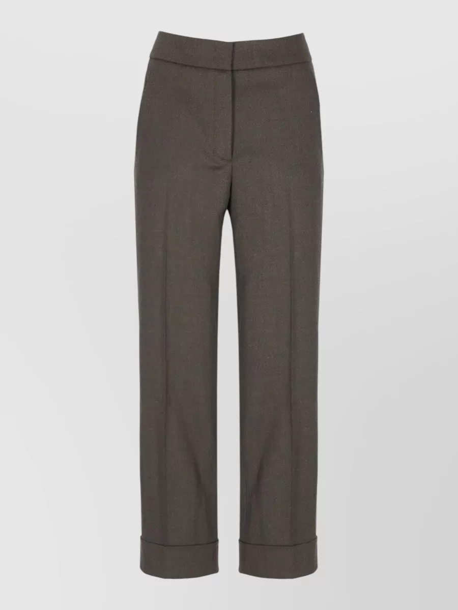 Peserico wool straight-leg suit trousers