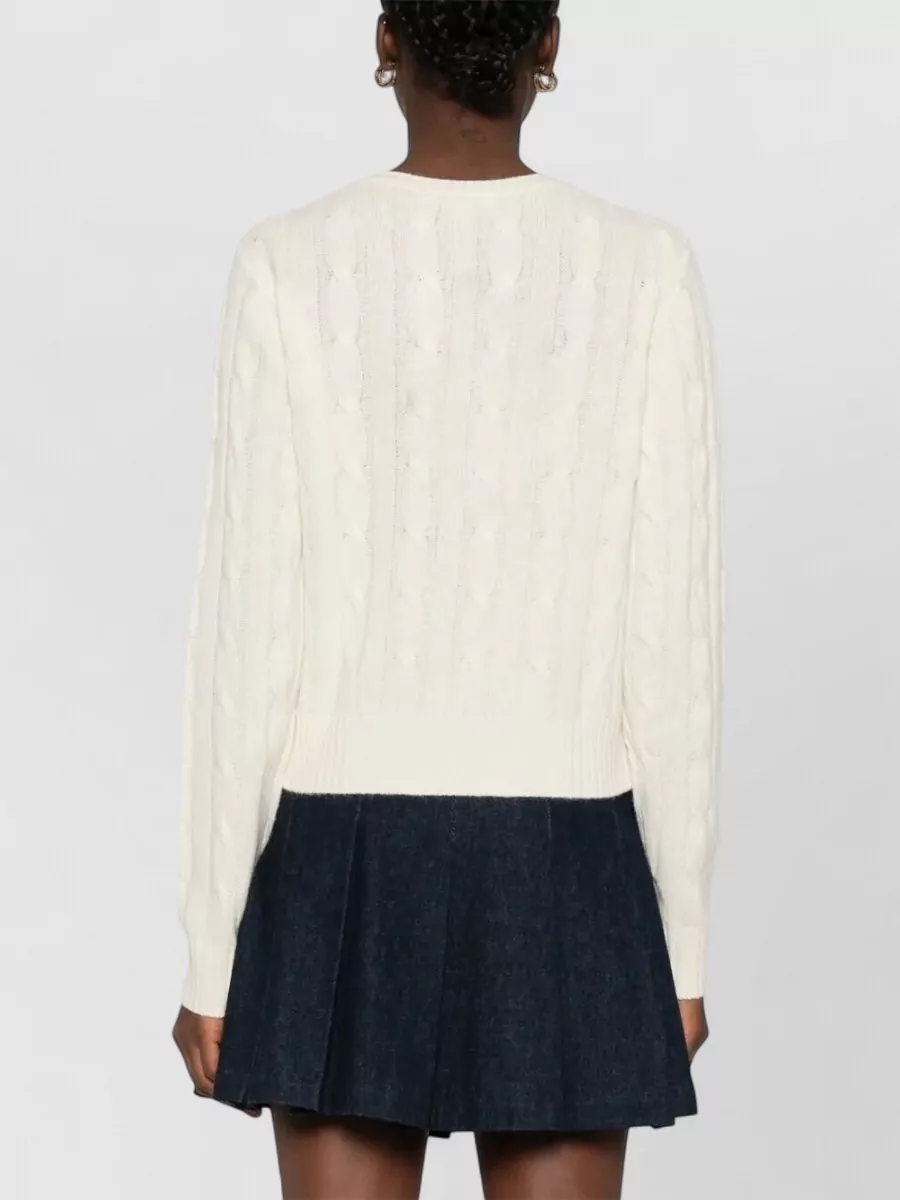 Sporty & Rich Cable-Knit Cashmere Cardigan