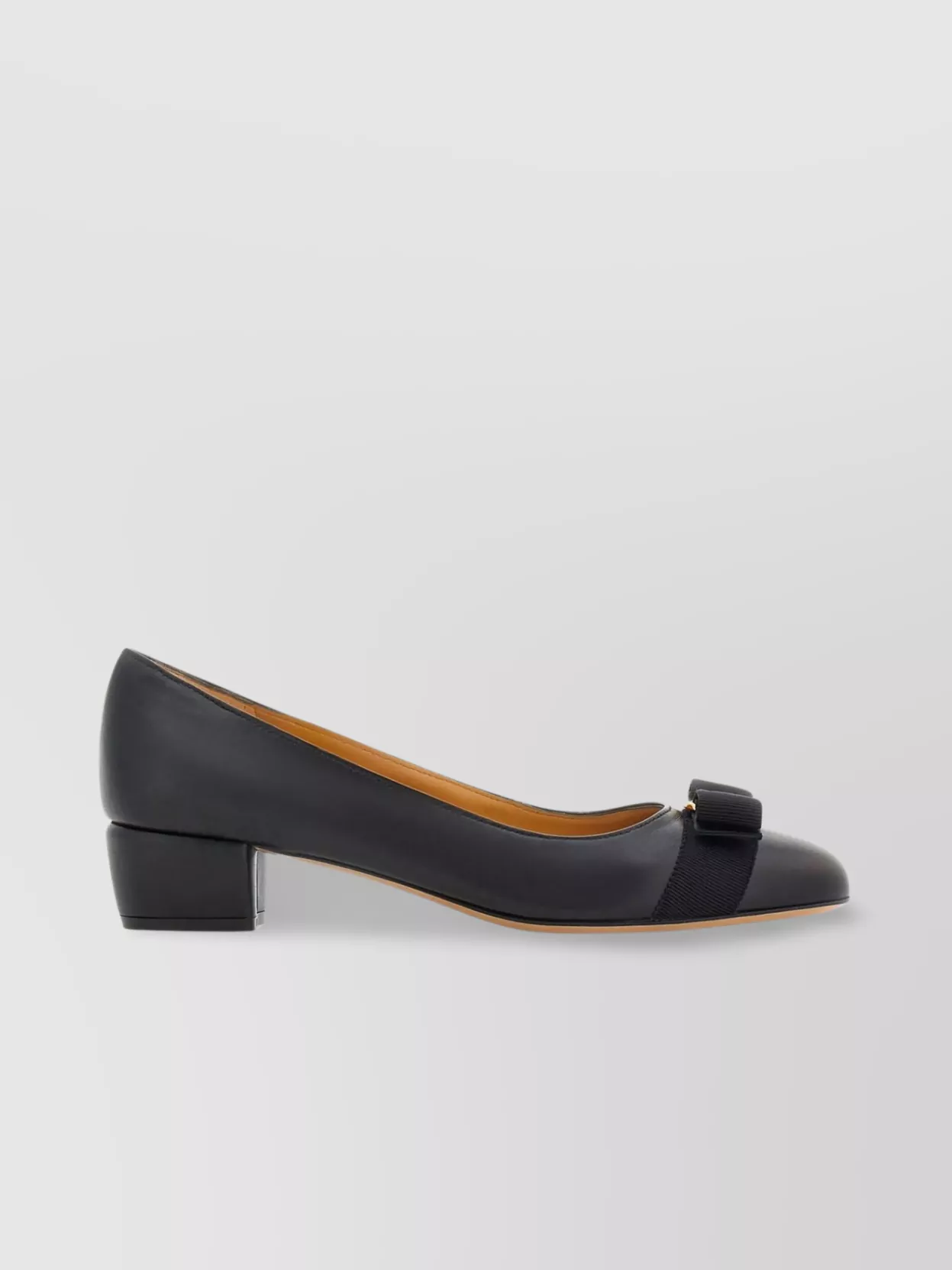 Ferragamo Soft Block Heel Pumps With Bow Detail