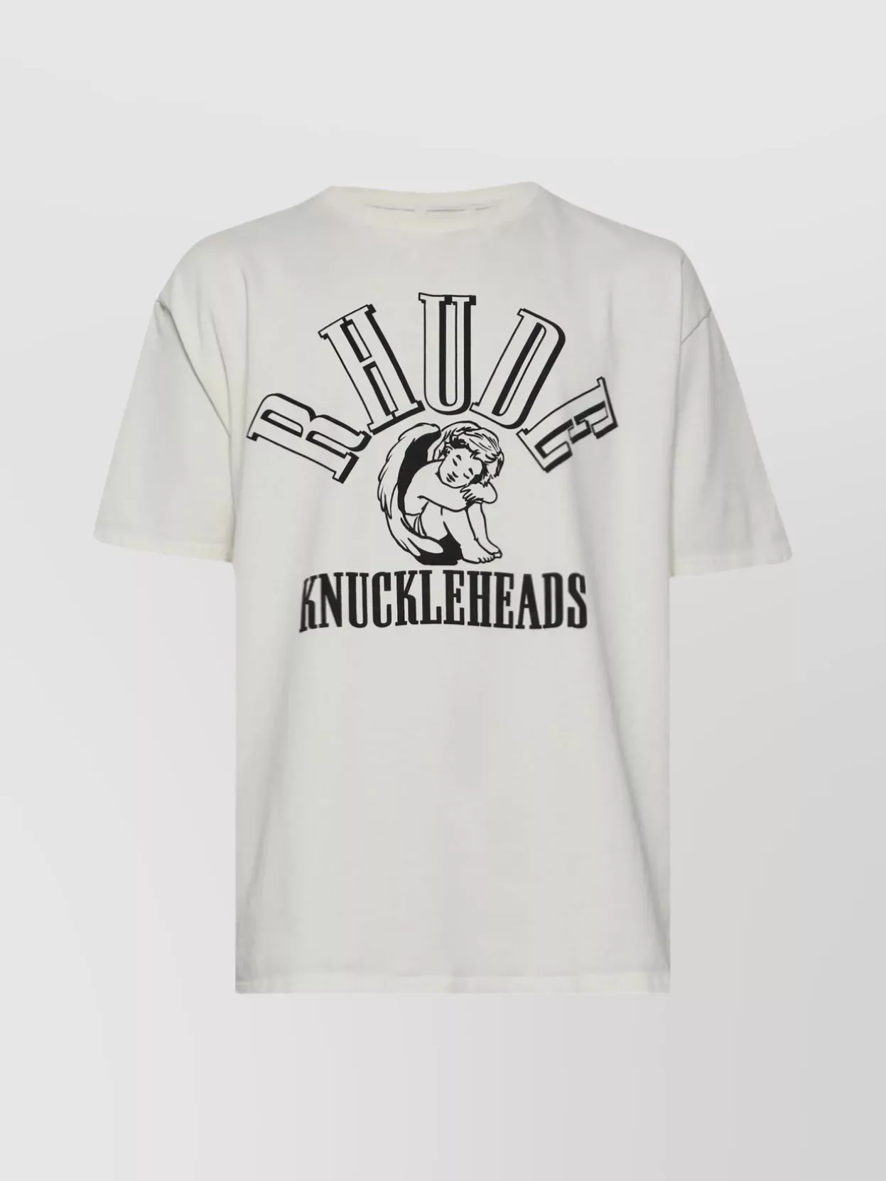 Rhude Vintage Graphic Crew Neck T-shirt In White
