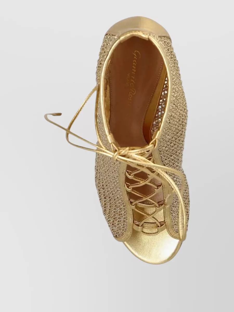 Gianvito Rossi Leather Lace-Up Pumps