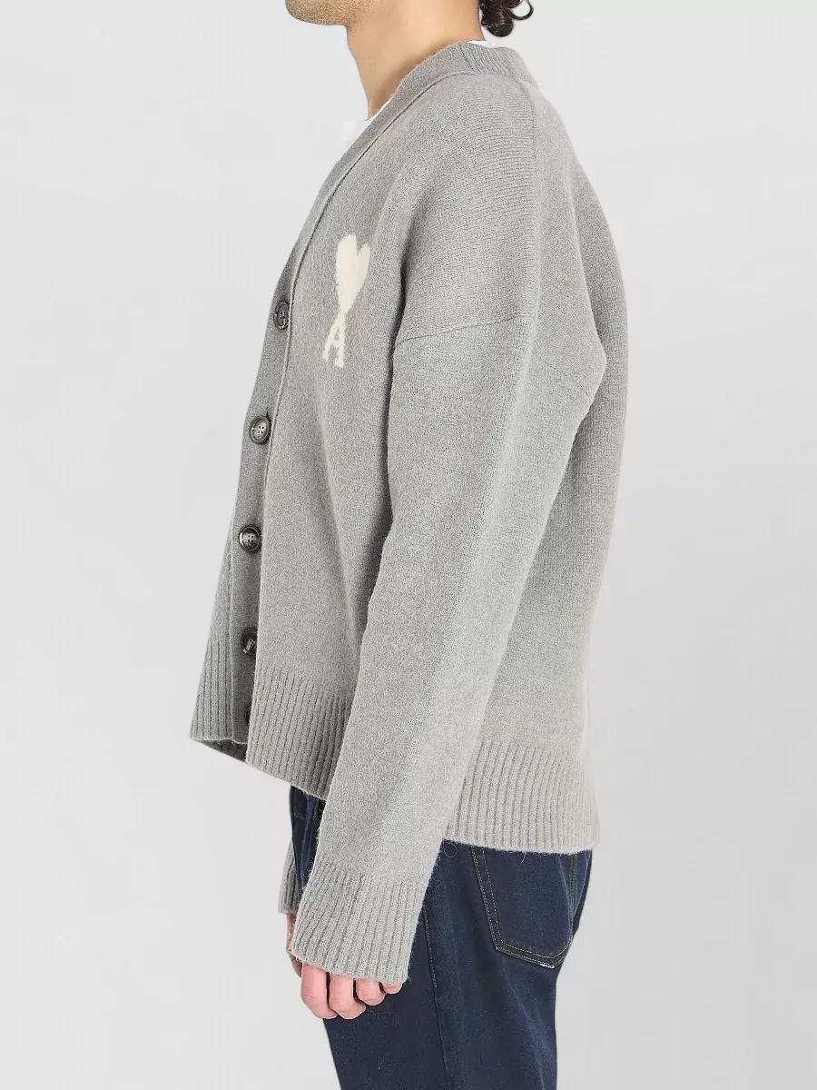 Ami Paris Ami Cardigan De Coeur Knitwear
