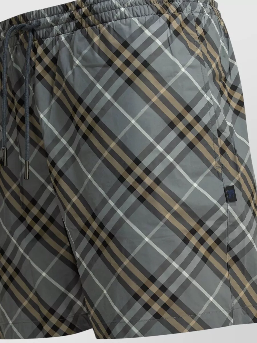 Burberry Check Print Swim Shorts