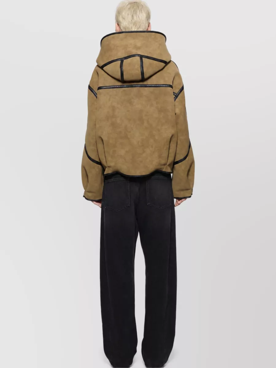 Stand Studio Faux Leather Hooded Coat
