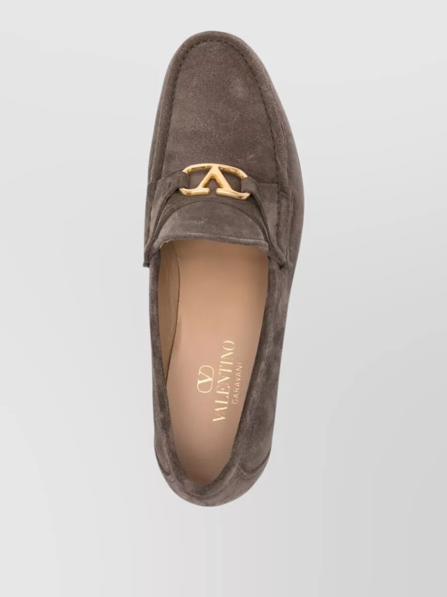 Valentino Garavani Vlogo Signature Leather Loafers Gold Hardware