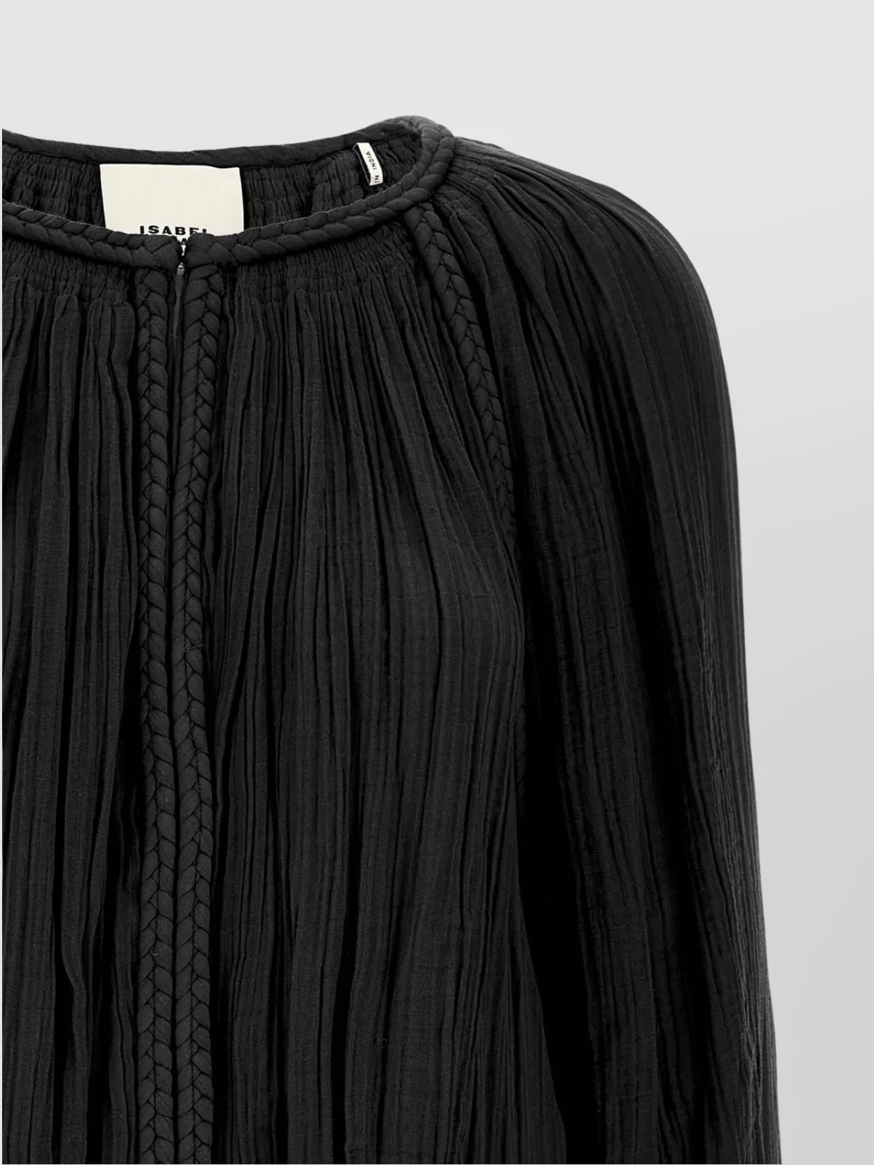 Isabel Marant Dress Drawstring Trimmed Sleeves Pleats