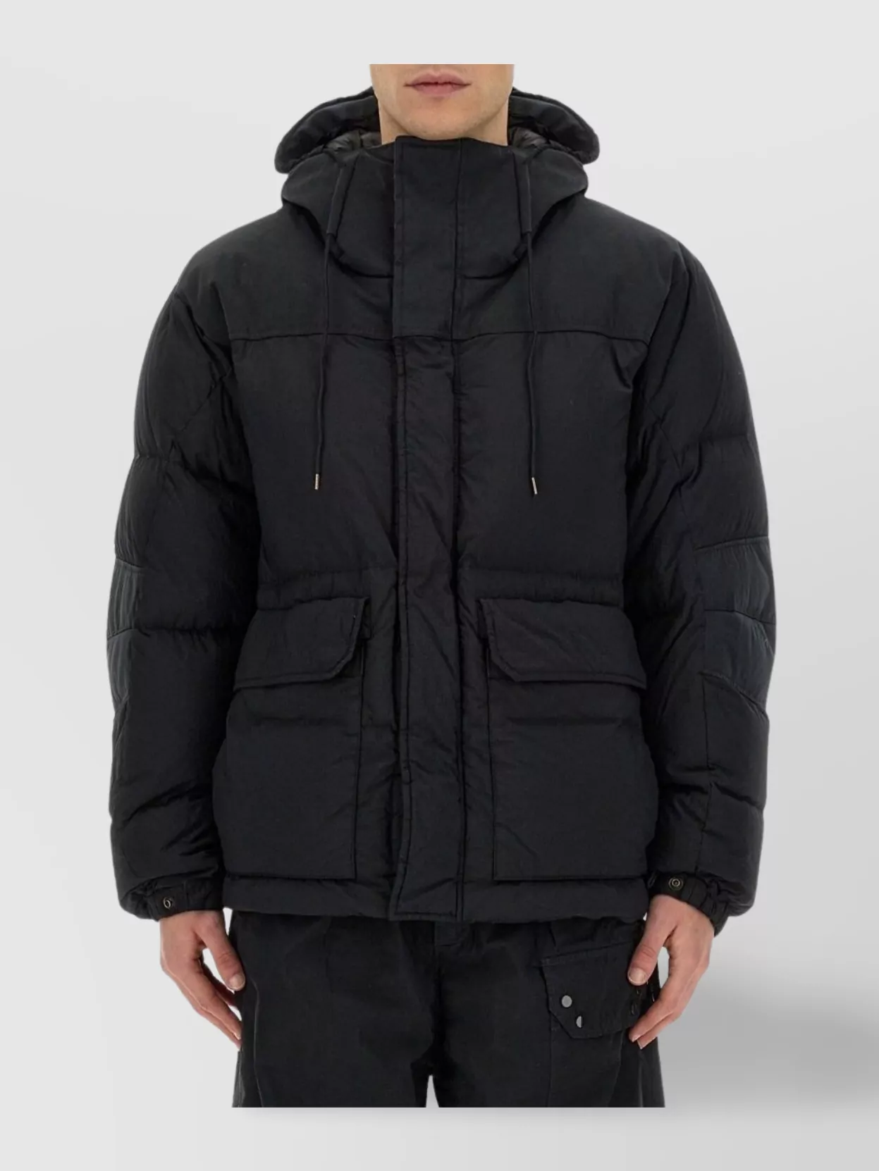 Ten C Regular Fit Hooded Jacket With Front Pockets