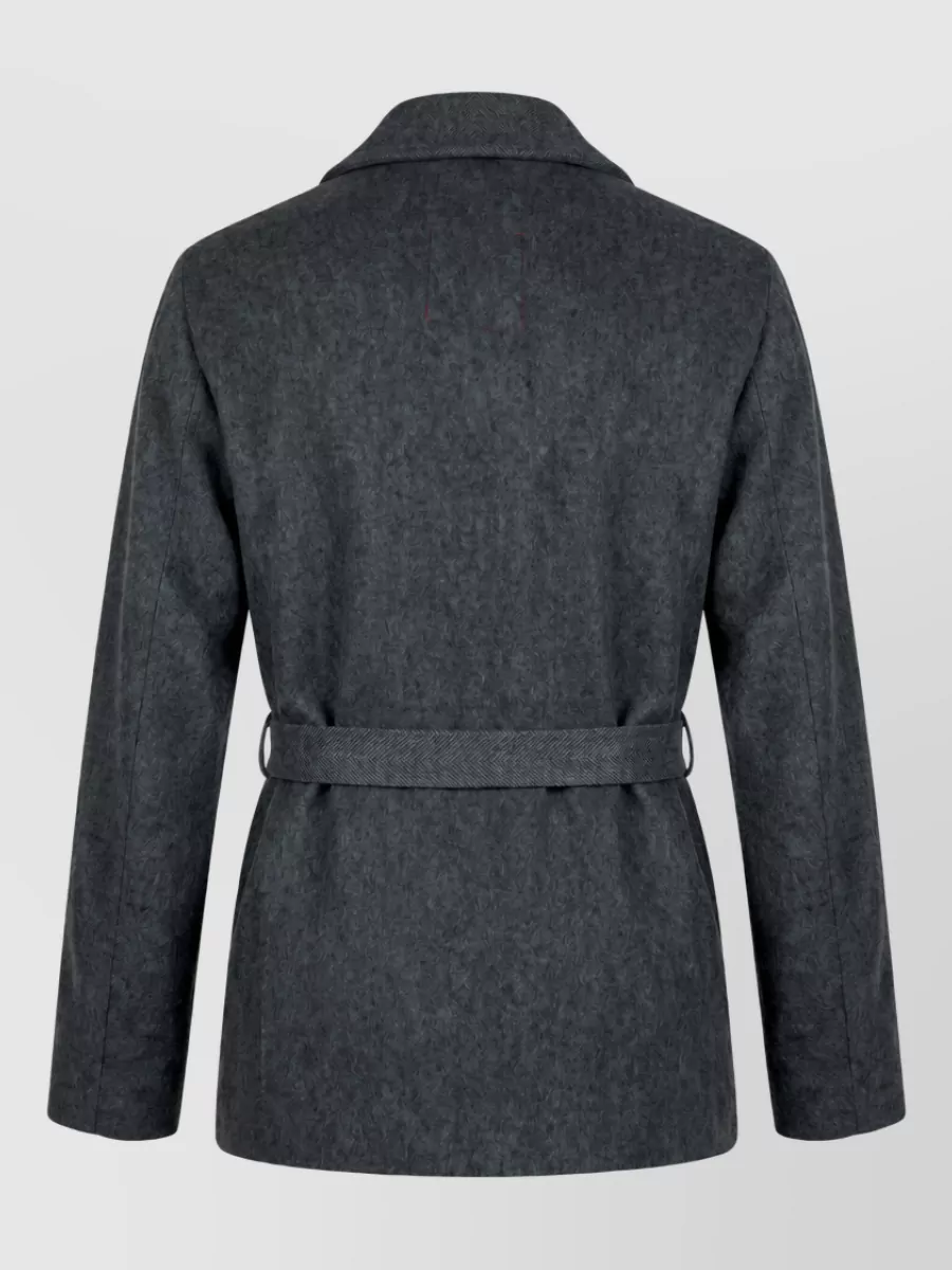 Uma Wang Cashmere Silk Belted Double-Breasted Coat