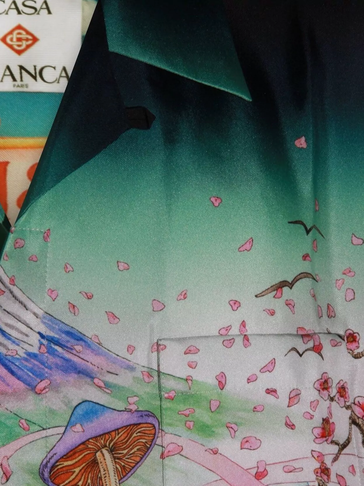Casablanca Graphic Print Long Sleeve Shirt With Pocket