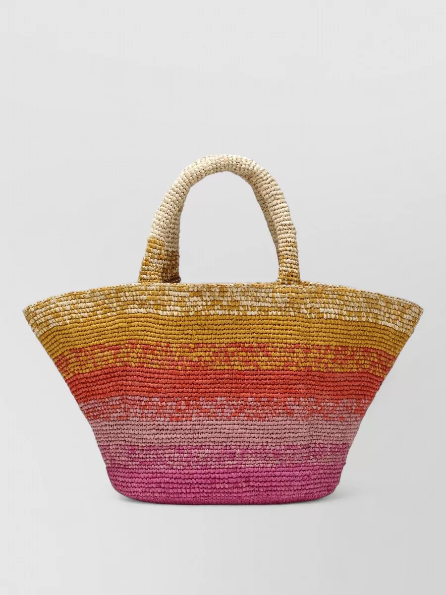 Manebi sunset raffia beach bag
