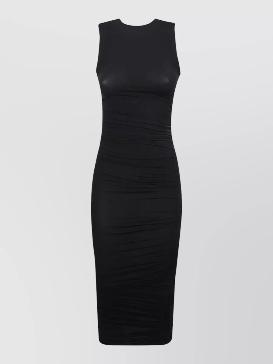 Wolford Sheer Draped Midi Dress