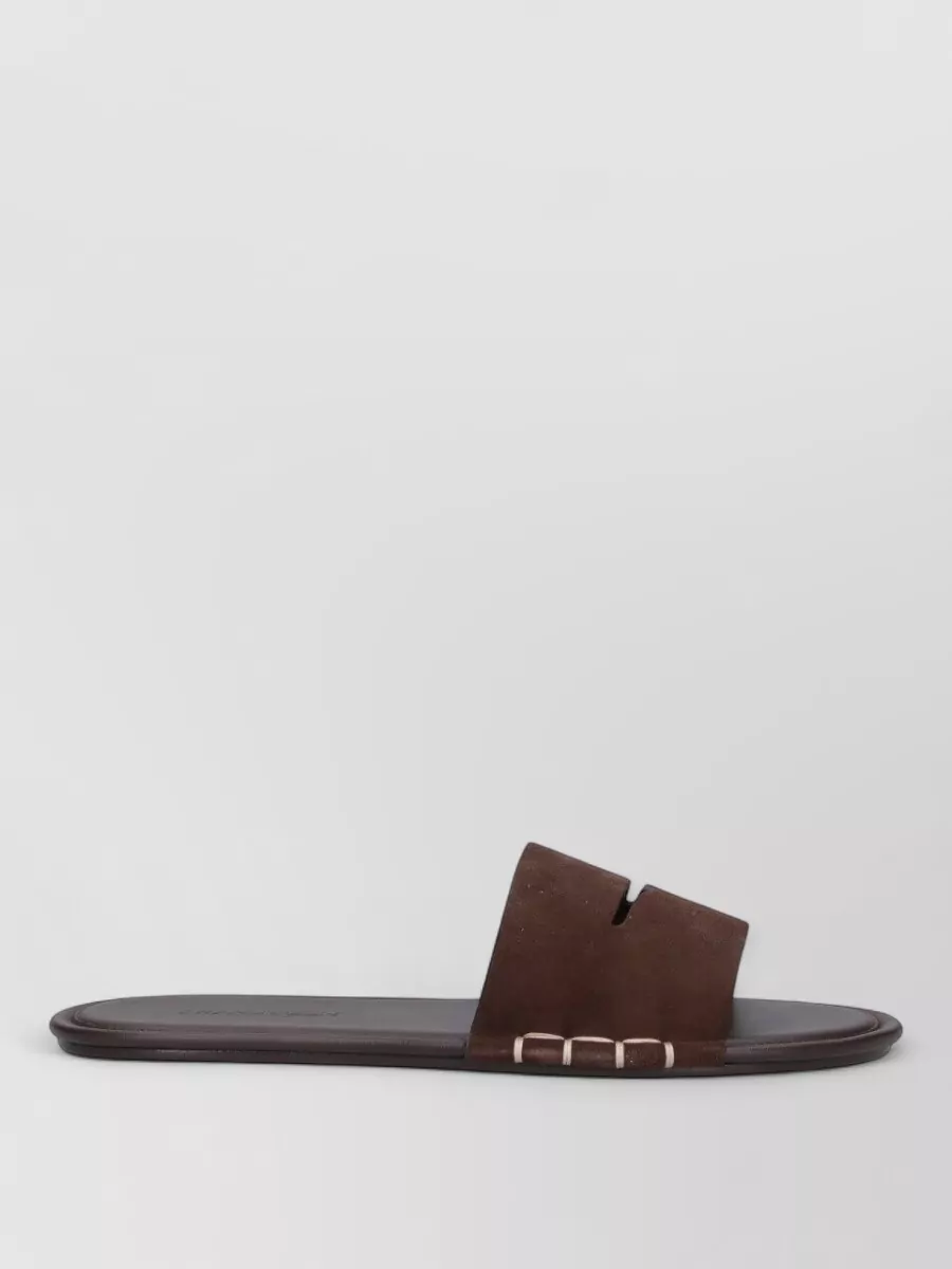 JW Anderson sandals open toe flat sole suede strap