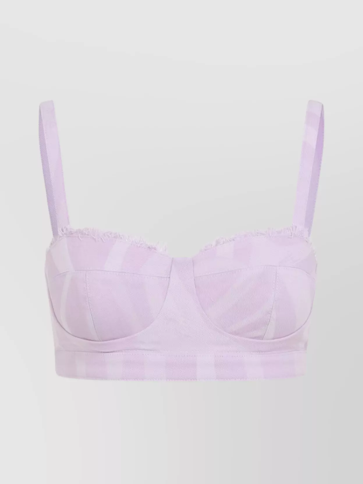 Pucci Adjustable Strap Top Frayed Trim In Purple