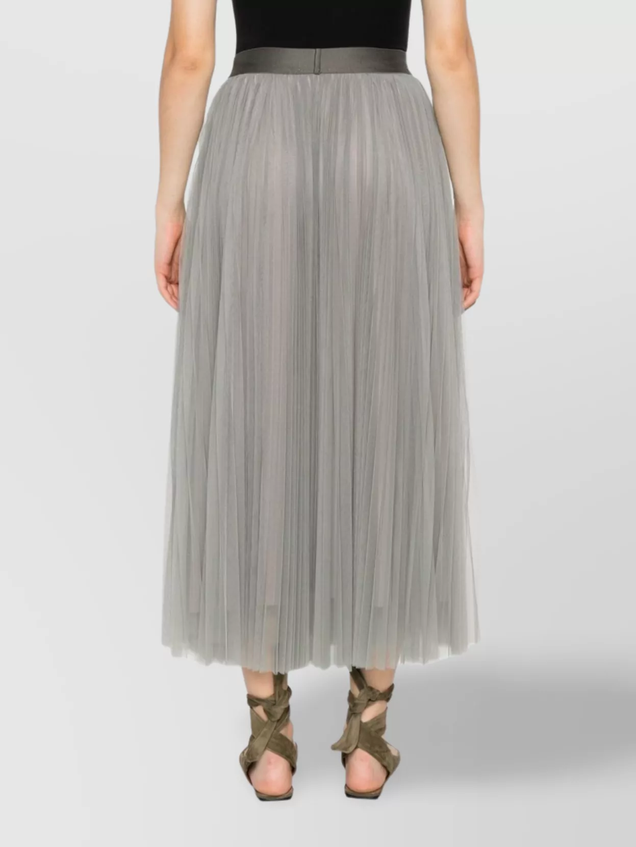 Forte Forte Midi A-Line Tulle Pleated Skirt