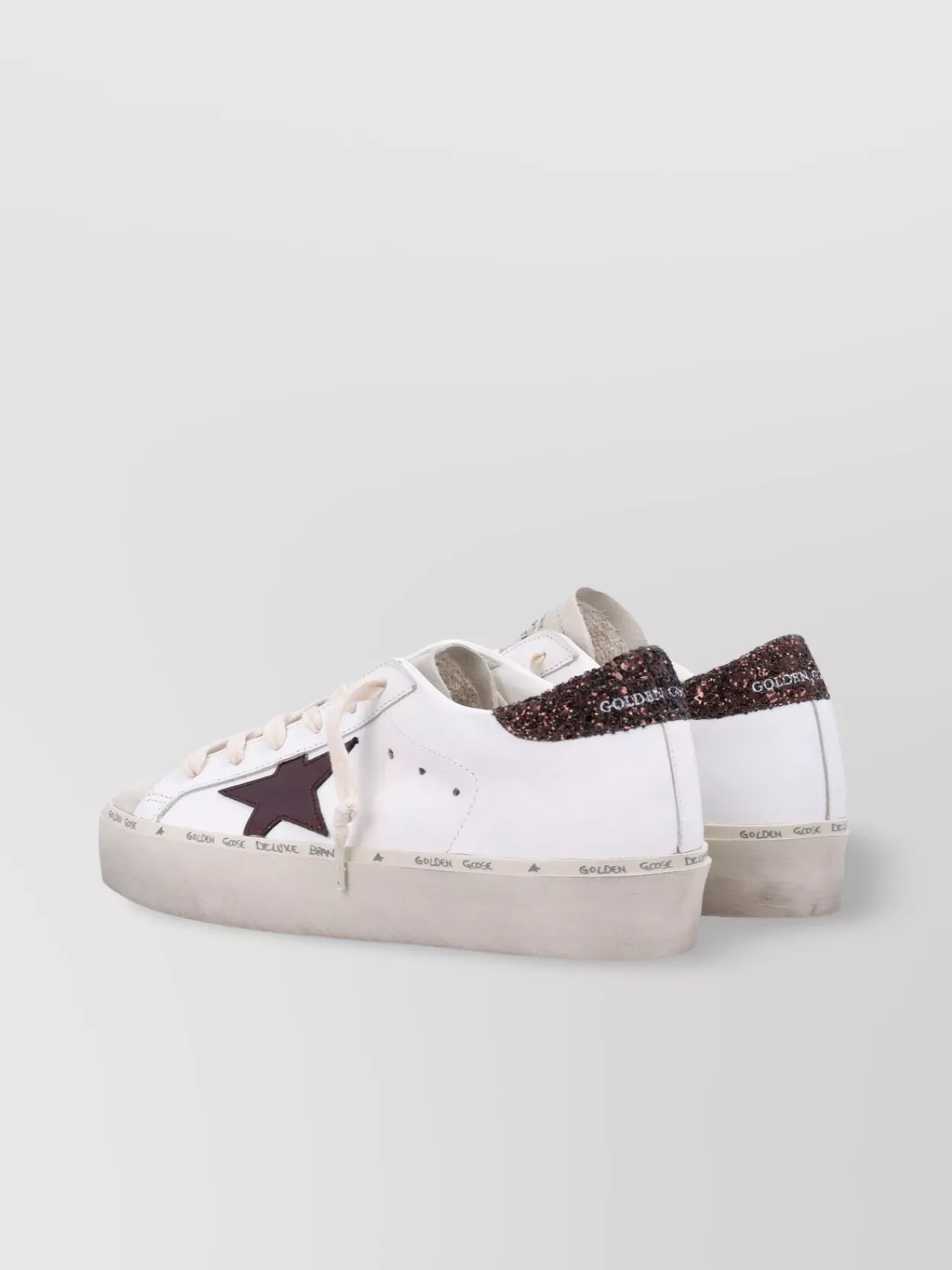 Golden Goose Starry Sneakers With Glitter Heel Tab