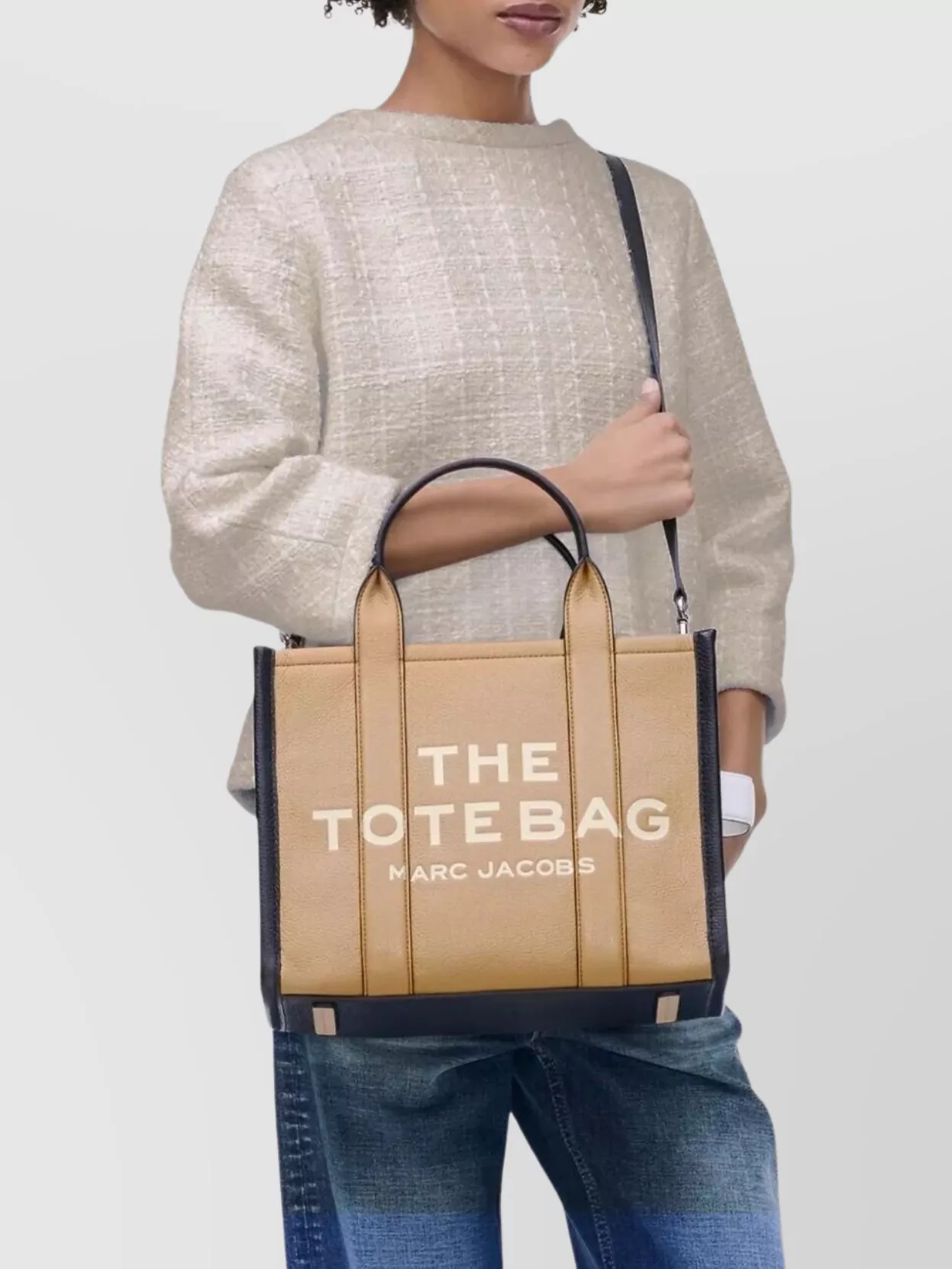 Marc Jacobs Medium Leather Tote Bag With Removable Strap