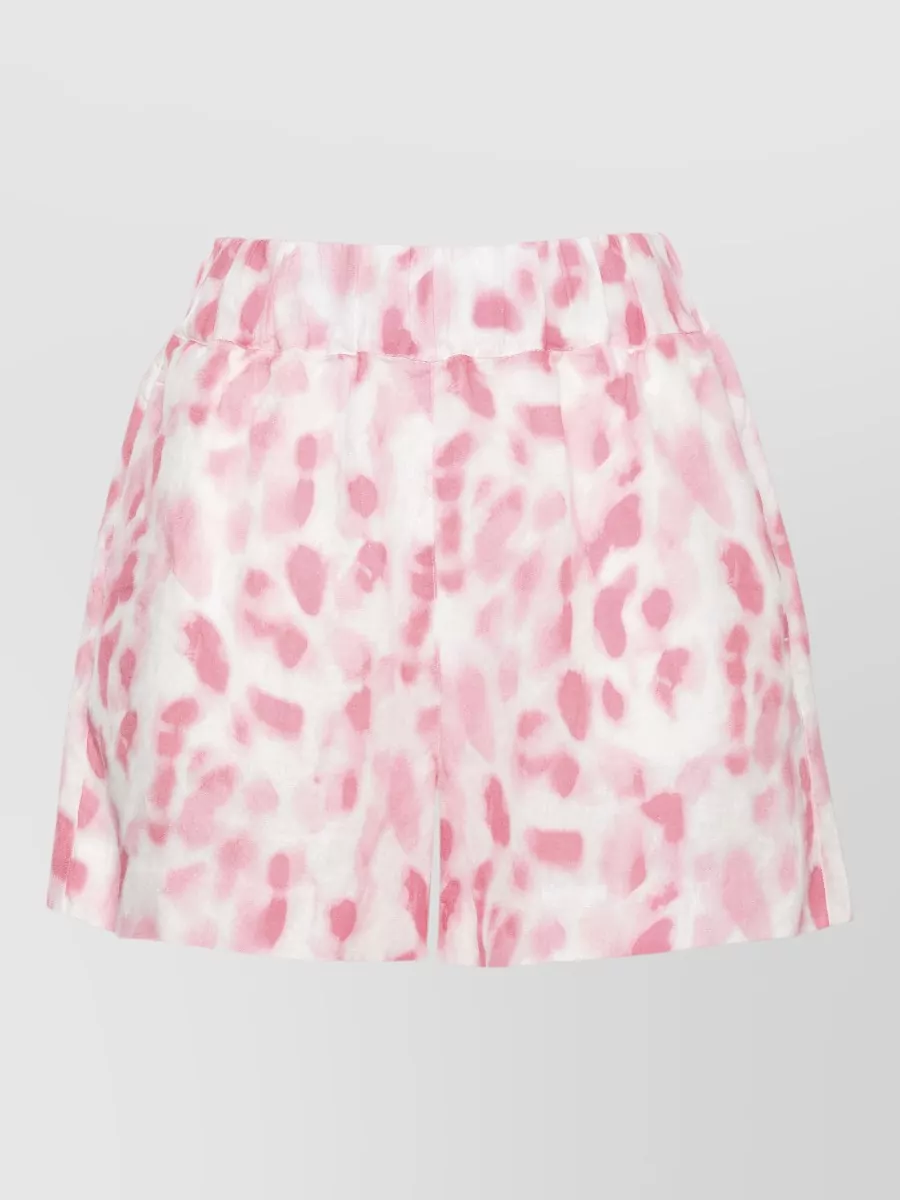 120% Lino Printed linen shorts