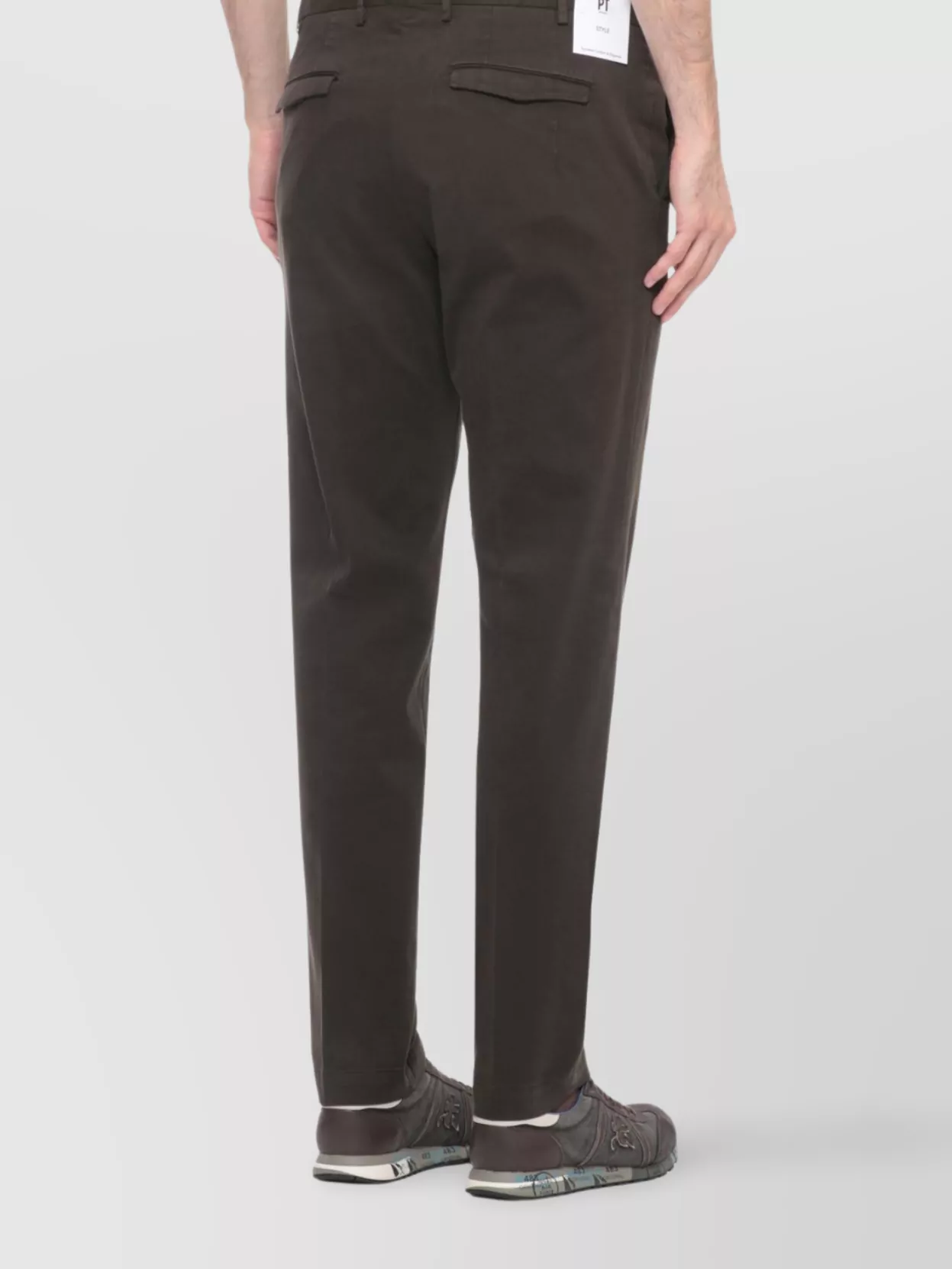 Pt Torino Straight Trousers With Flap And Button Pockets