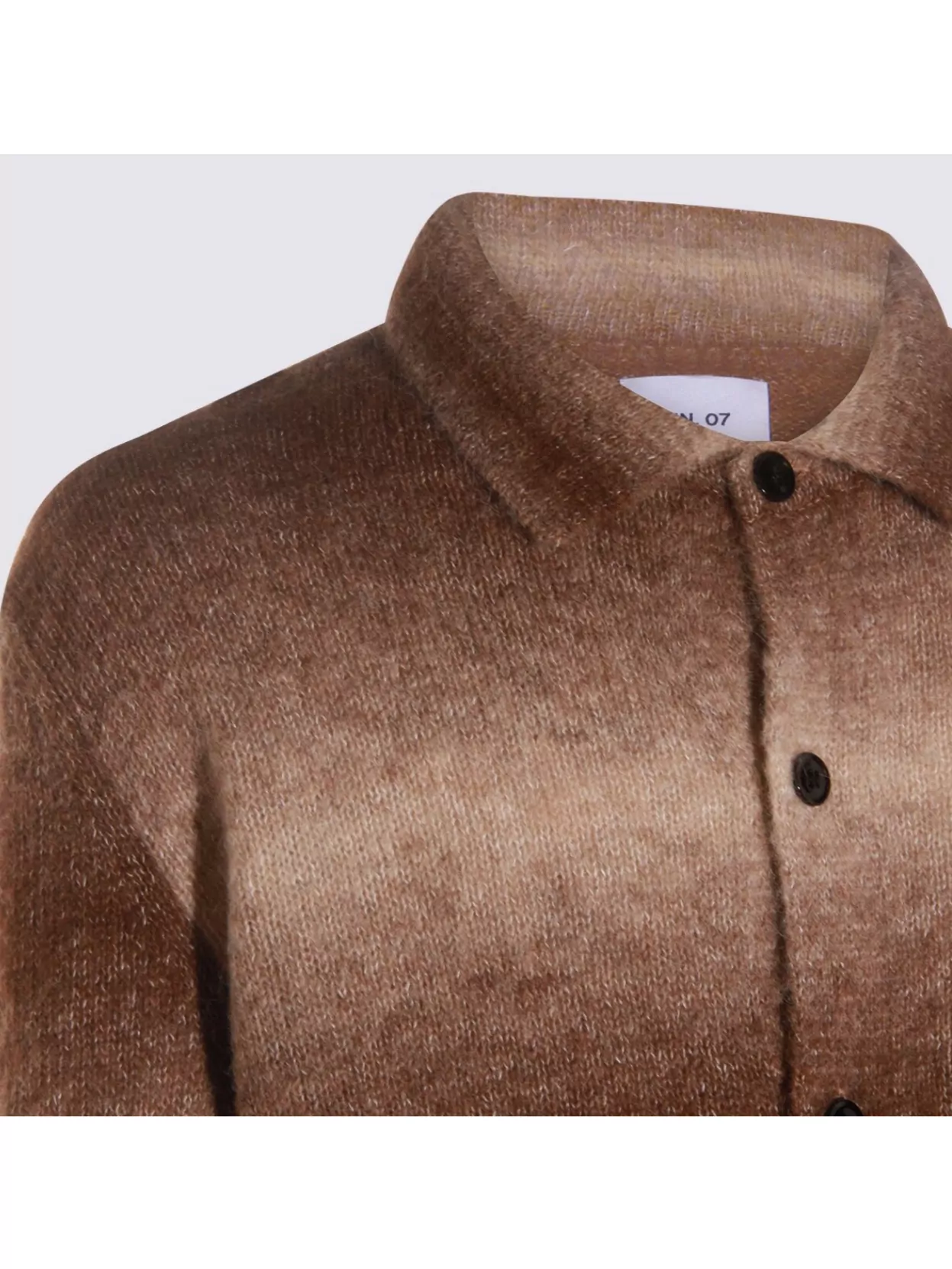 Nn.07 Gradient Pattern Crewneck Sweater Collar
