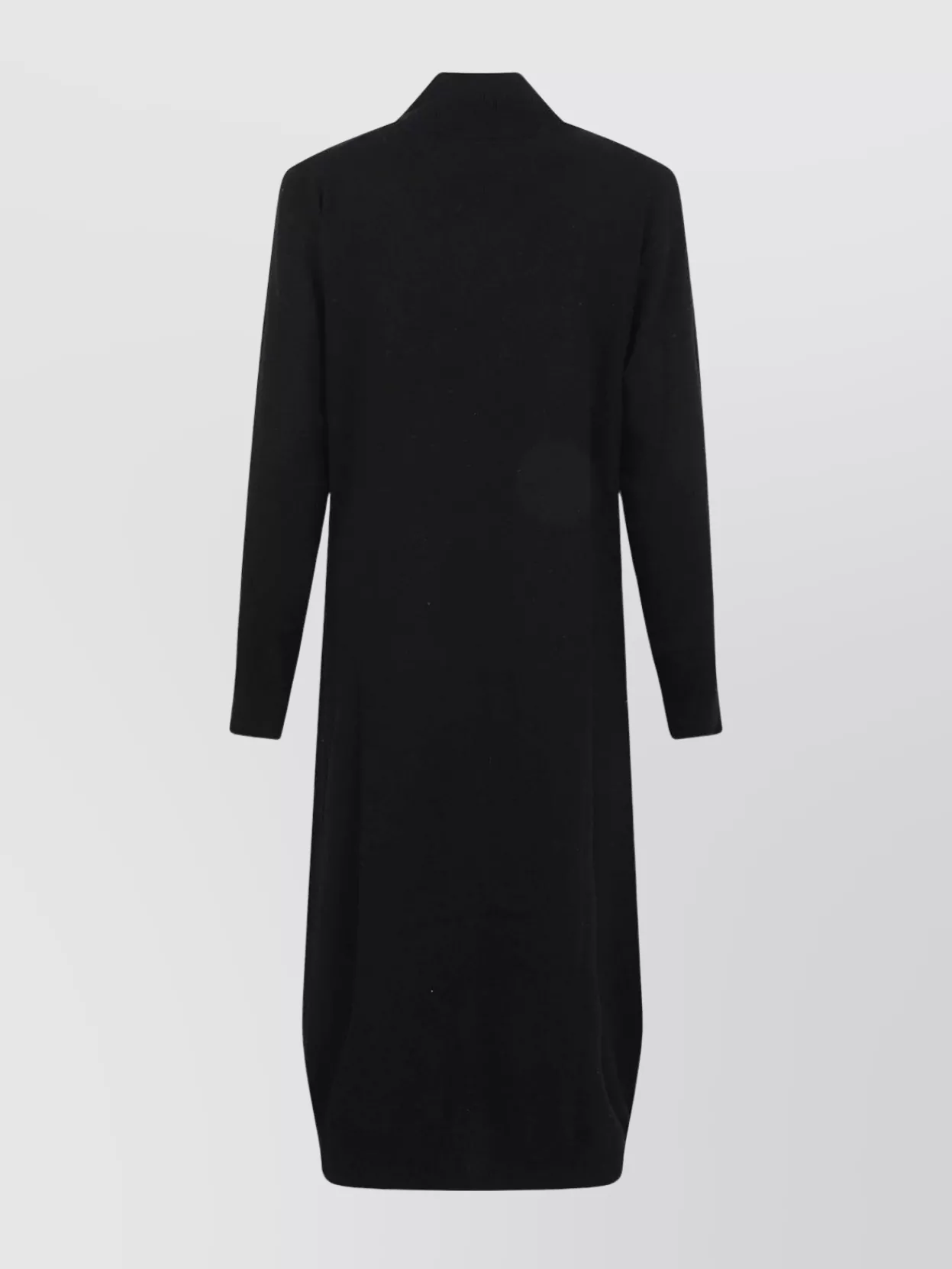 Peserico Knit Dress With Long Sleeves And Ribbed Cuffs In Black