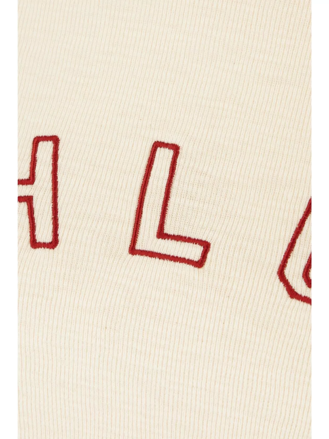 Chloé Ribbed Texture Contrast Sleeves Top