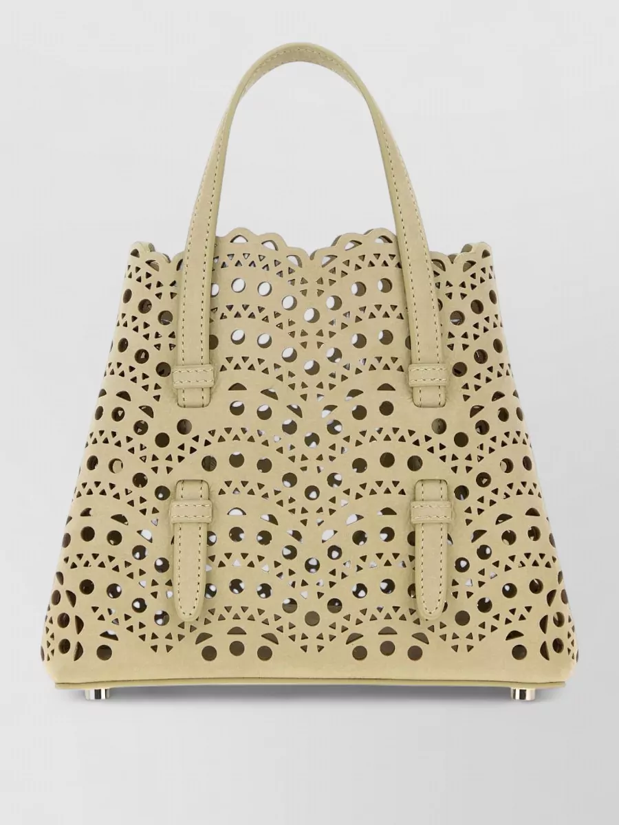Alaïa Nubuck Leather Tote Bag