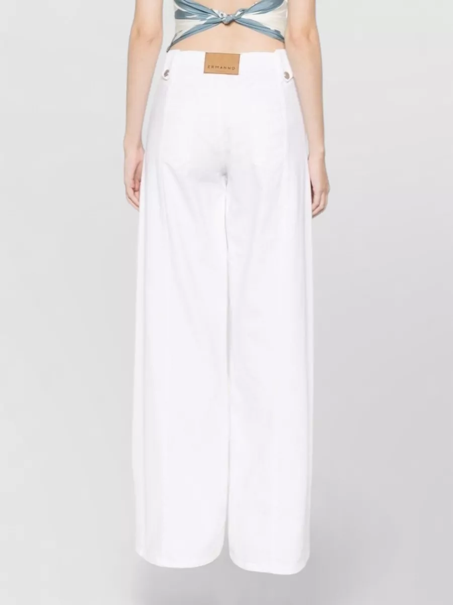 Ermanno Firenze Embroidered Denim Flared Jeans