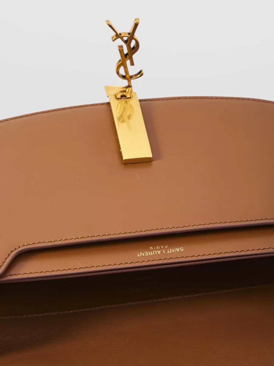 Saint Laurent Voltaire Half Moon Leather Shoulder Bag