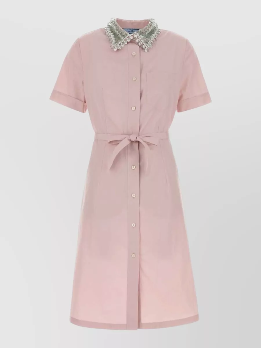 Prada cotton shirt midi dress
