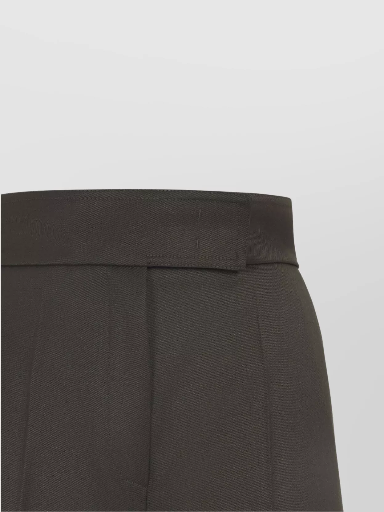 Max Mara Wide Leg Trousers Pleated Front In Brown