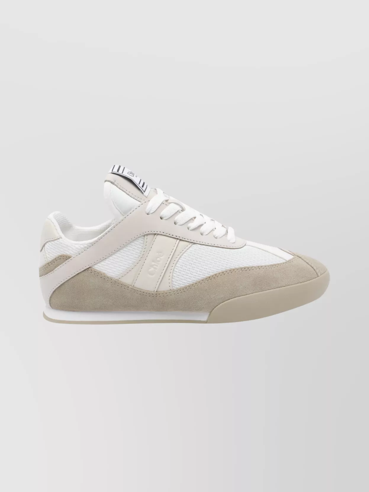 Chloé Casual Low Top Sneakers With Suede Accents