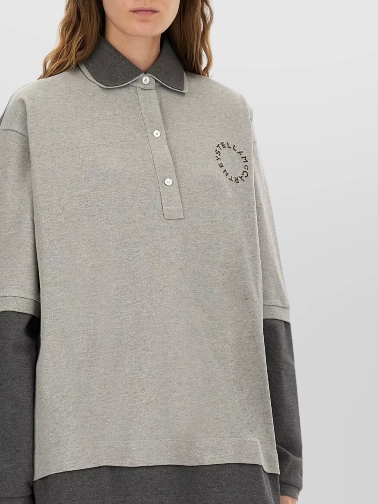 Stella Mccartney Oversized Polo Shirt Collared Neck