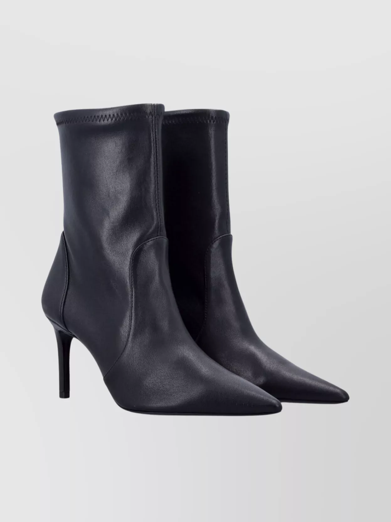 Stuart Weitzman Lace-up Ankle Boot Stiletto Heel In Black
